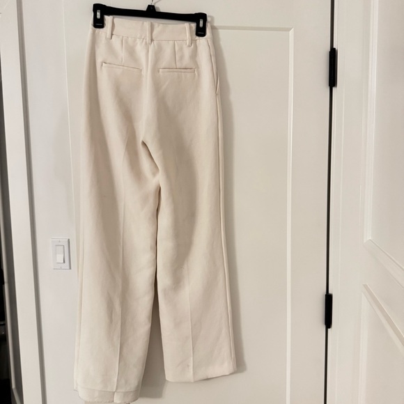 Aritzia High Waisted Effortless Dress Pants - Off White - Wilfred Size 0 - Picture 4 of 5